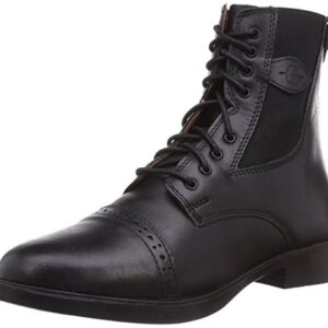 Kerbl Unisex-Erwachsene Reitstiefelette in schwarz, 38, glattleder, Monaco-Design, Reitschuhe für Damen und Herren