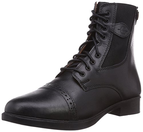 Kerbl Unisex-Erwachsene Reitstiefelette in schwarz, 38, glattleder, Monaco-Design, Reitschuhe für Damen und Herren