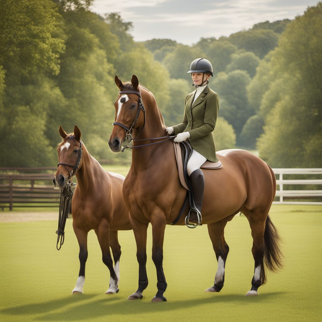 Pferde im Reitsport mit Olivenkopfgebissen - Zaumzeug, Sättel und mehr