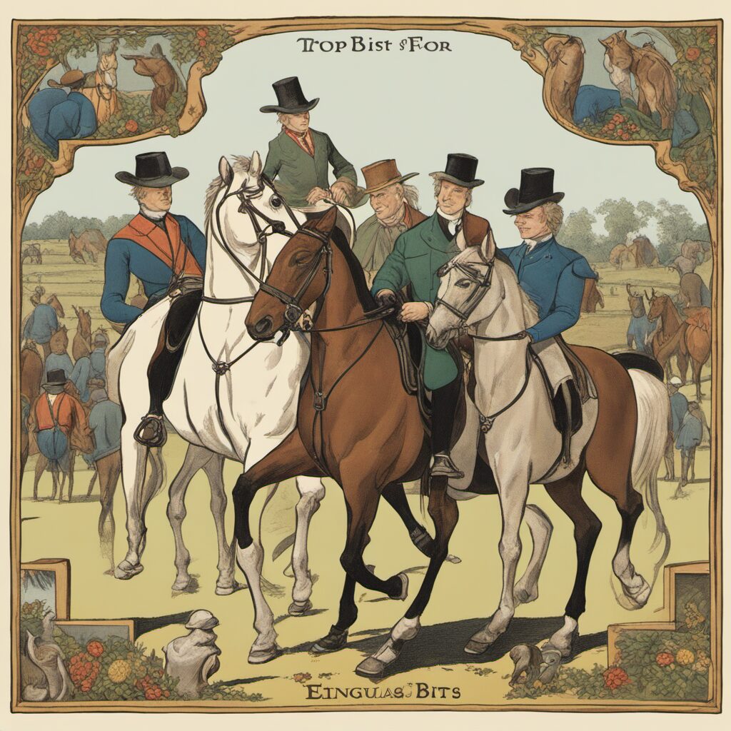 Englische Gebisse: Baucher-Trense, D-Trense, Schenkeltrense und Gummi-Olivenkopfgebiss