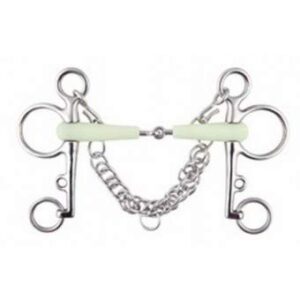 PFIFF Kunststoff-Pelham mit Apfelgeschmack, 12,5 cm - Reitzeug für Turniere oder Alltagsreiten aus hochwertigem Kunststoff