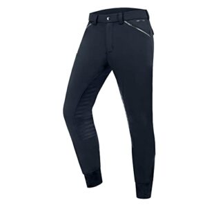 Herrene Reithose aus Silikon-Material von Marc, schwarze Farbe, skinny Fit und reguläre Länge.