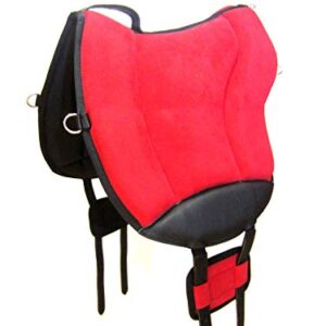 Hochwertiges Reitpad mit WBS Kanal und Kammeraufbau, klettbar und atmungsaktiv für Pferde - Farbe rot