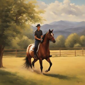 Reiter in idyllischer Umgebung mit Pferd: Top-Geschenkideen für Reiterinnen und Reiter