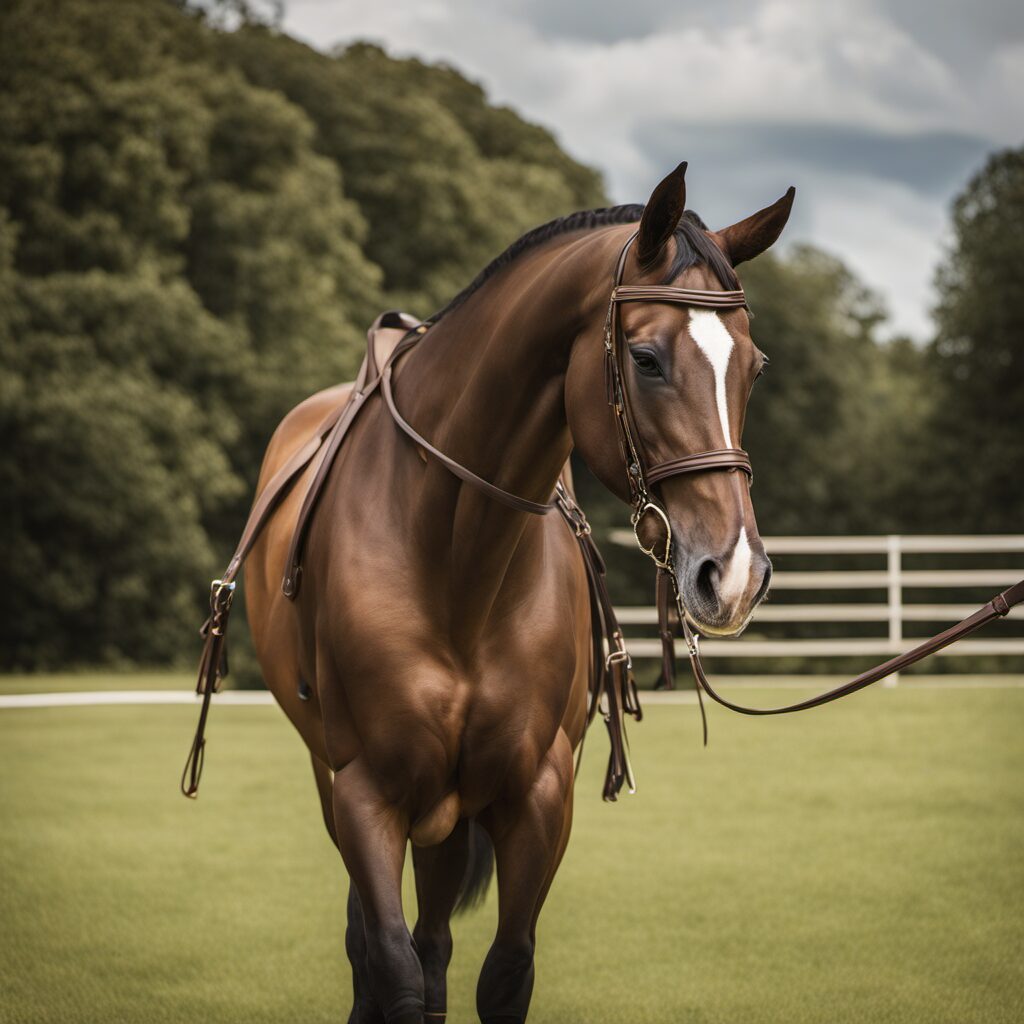 Elegantes englisches Reithalfter mit Trensenzaum und Zügel für das perfekte Geschenk zum Reiten