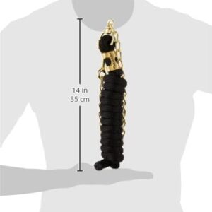 Weaver Leather Poly-Führseil mit Drehkette, Schwarz, 2,4 m - hochwertiges Seil für Reitsport und Pferdekultur