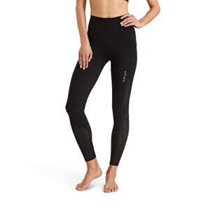 Dame im Ariat Breathe EOS Half Grip Recycelte Materialien Tight Hemd, Schwarz, Größe Groß, umweltfreundliche und bequeme Kleidung für Damen