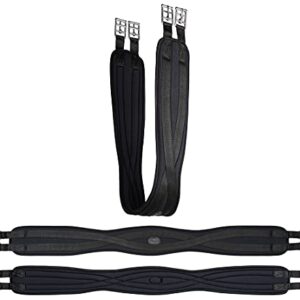 Equinate Sattelgurt Amigo ohne Elastik mit Memory Foam anatomisch Langgurt 140cm - hochwertiger und bequemer Sattelgurt für Reiter, optimale Passform durch Memory Foam Material