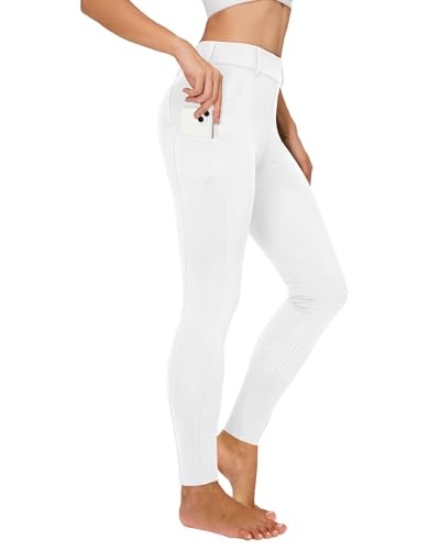 Hervorragende Reitleggings für Damen - Wasserdichte Thermo-Reithose mit Plüscheinnenseite und Silikon-Vollbesatz - Ideal für kalte Winter Tage