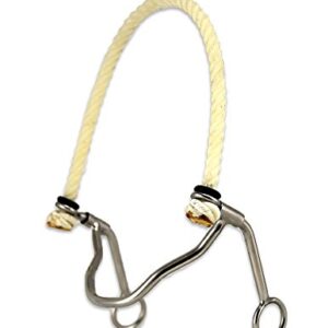 Stahlabzugsbiss für Pferde mit Stop-and-Turn-Funktion und roter Schnauze, aus Edelstahl gefertigt