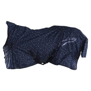 Wasserdichte Pferdedecke, Regendecke und Übergangsdecke in Schwarz mit Fleece-Futter für Hunde - ideal als Winterdecke oder Weidedecke für Pferde