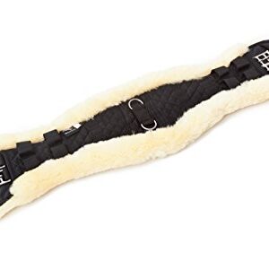 Komfortabler und sicherer Lammfell Sattelgurt für Pferdebesitzer, ideal für Dressur und Kurzgurt, Made in Merino-Lammfell