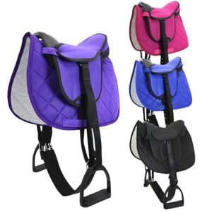 Kinder-Reitspielzeug, Sattelset 'Pro' für Spiel- oder Holzpferde, Komplettset für Kinder, kindersicherer Sattel mit Sicherheits-Haltegriff und Steigbügeln