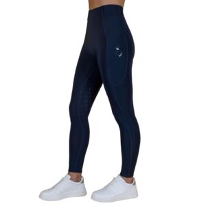 Royal Horsemen Reitleggings in New Navy Größe M, mit herzförmigem Silikonbesatz und Taschen für das Smartphone
