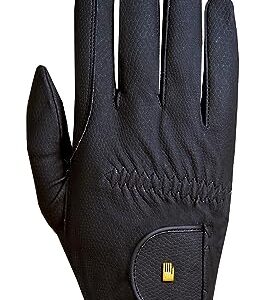 Roeckl Sports Reithandschuh ROECK-Grip Winter, Turnier Handschuh, Schwarz 8.5 - Reithandschuh mit exklusivem Material und feinfühligen Griffgefühl für optimale Handhabung und Sicherheit