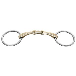 Hochwertige Wassertrense für sensible Pferde mit fleischiger Zunge, doppelt gebrochene Form und Sensogan-Material für gleichmäßige Druckverteilung