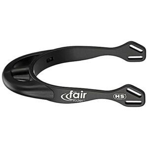 Sporen aus schwarzem Aluminium mit gebogenem Kunststoffhals in schwarz für Pferde - Sprenger fairRider Sporen