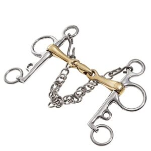 Hochwertiges Mundstück für Pferde, Start Pelham doppelt gebrochen aus Neusilber, massiv und pferdefreundlich für präzise Kontrolle und mehr Gelassenheit