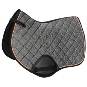 Pferdeschabracke von Start Seville, dunkelgrauer Schabracken für Dressur und Vielseitigkeit, perfekte Ergänzung für dein Pferd mit klassischem Barock-Design und Zierkordel