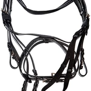 Trensenschaum mit Leder, ideal für Dressur, Springen und Freizeitreiten, hochwertiges Leder, flexible Verstellung
