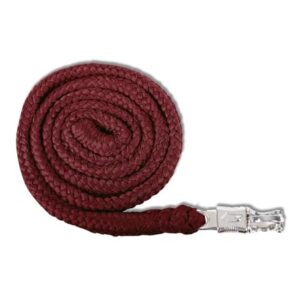 Anbindestrick mit glänzendem Panikhaken für das Binden von Haustieren, erhältlich in Bordeaux