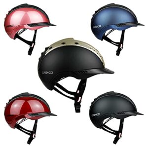 Casco Reithelm MISTRALL-2 Edition schwarz/Olive Struktur S-M (55-57cm) - Fahrradreifer Schutzhelm mit modernem und stilvollem Design