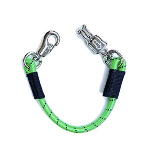 Elastischer Anbinder für Pferdeanhänger, Box und Stall - elastisch Gummianbinder mit Panikhaken und Bull Snap für Reitsport