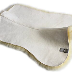 Echt Lammfell Unterlage für Sattel und Schabracke, hochwertige atmungsaktive Option mit 100% echtem Lammfell, komfortabler Schnittform und anatomischer Rückenlinie