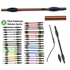 JA Horse Fleck Feldmann Balance Sports Dressurgerte Gerte Reitgerte, hellbrauner Caramel-Braun, 110 cm lang