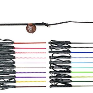 Kinderreitgeräte für den Reitsport, JA Horse Reitgerte mit Gummigriff und Handgelenkschlaufe, ideal für Kinder von 75/90/100 cm (75 cm, schwarz)