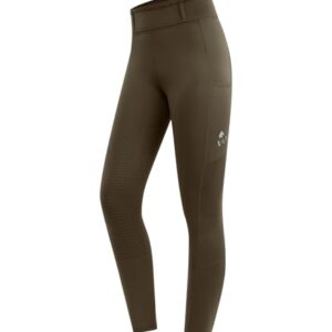 Hochwertige Reitleggings Ella in grünbrauner Farbe, Größe 38, für Pferdebesitzer