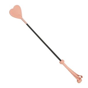 Echtes Leder, rosa Ledergriff mit herzförmiger Wimpern, Pferdetrainingspeitsche für Frauen, Englisch Reiten & Pferde Trainingszubehör
