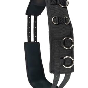 Hochwertiger Voltigiergurt mit 12 Ringen für Pferde, verstellbar und ideal für Langierarbeit oder Doppellonge.