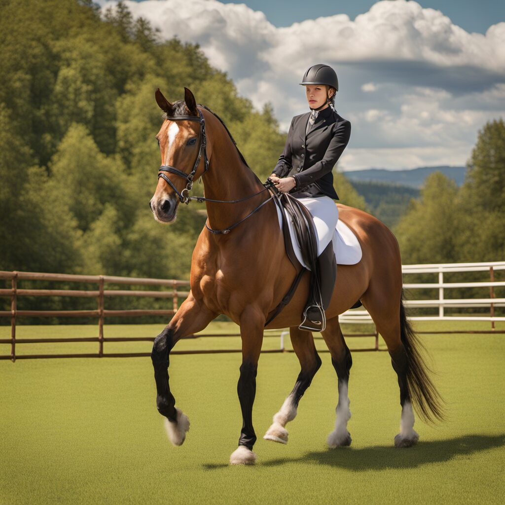 Pferd mit Reiter und Vorderzug, ideal als Geschenk für jeden Reiter