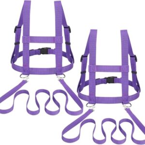 2 Stück Lila Pferdegeschirr für Kinder, perfekt zum Spielen und Rollenspiel, hochwertiges Polyestermaterial, glatte Oberfläche, sicher und stabil