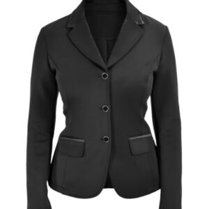 Elegantes Damen-Reitsakko für Turniere und Wettkämpfe mit atmungsaktivem Material, taillierter Passform und innenliegendem Reißverschluss.