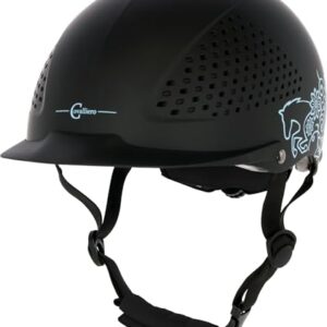 Schwarzer Kinderschutzhelm mit Belüftung und 4-Punkt-Befestigung für Kinder mit Kopfumfang 55-59cm