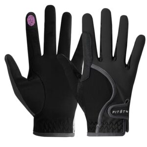 FitsT4 Sports Reithandschuhe für Kinder, atmungsaktive Handschuhe mit Touchscreen-Design, rutschfeste Handschuhe für den Reitsport, geeignet für Mädchen und Jungen