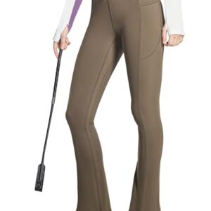 Ergonomische Reithose für Damen mit Vollsilikon-Griffmuster, Seiten-Taschen und Gurtelschlaufen. Ideal für Pferdetraining oder Reitturnier.