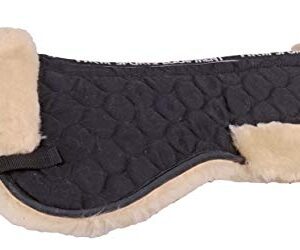 Hochwertiges Sattelkissen aus echtem Lammfell mit stoßabsorbierender Wirkung, leicht zu platzieren und nicht verschiebbar