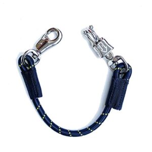 Elastischer Anbinder für Pferdeanhänger, Box und Stall - sicherer und zuverlässiger Anbindestrick mit Panikhaken und Bull-Snap-Mechanismus