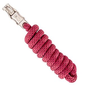 Merauno Führstrick für Pferde mit Panikhekken in Burgund, geeignet für Pferde, Ponys, Esel und Ziegen