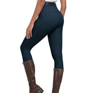 Damen Reithosen für Sommerreiten, atmungsaktiv und leicht, mit Silikon-Vollbesatz und Seitentaschen