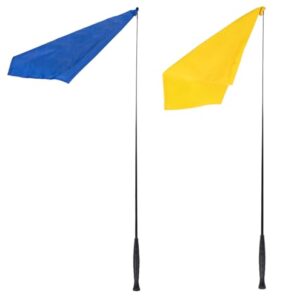 Qualitätsvolles Netztraining Trainingsstock mit Flagge in blau oder gelb 110 cm für das Training mit Ihrem Pferd