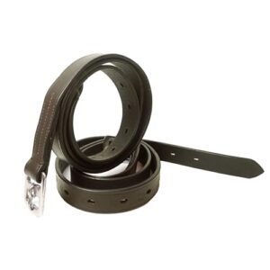 Pferdelinis Steigbügelriemen aus Leder, schwarz, braun, passend für englische Sättel, Steigbügelriemen Länge 120cm - 160cm