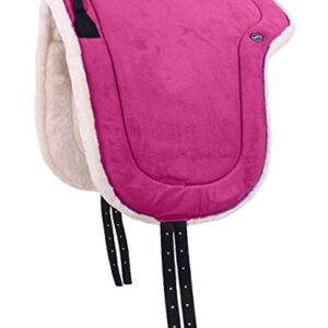 Sicheres Reitpad für Pferde, Bareback Pad mit Griff, Velourslederpolsterung und Schaumstoff, komfortable Reiterposition, praktische Größe