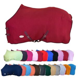 Abschwitzdecke mit Kreuzgurt, perfekte Lösung für Hunde, atmungsaktiv, bequem und leicht zu reinigen, weinrote Farbe, 135 cm Maße