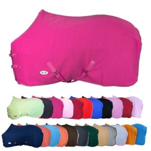 Abschwitzdecke mit Kreuzgurt, atmungsaktive Materialien, weich gefüllt, Metallverschluss und Schweifriemen, ideal für Hunde und Katzen, neon pink Farbe