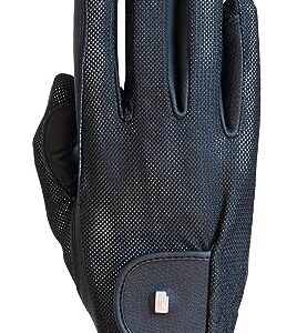 Reithandschuh ROECK-Grip LITE in Schwarz, ideal für Reiterinnen und Reiter zum Turnieren