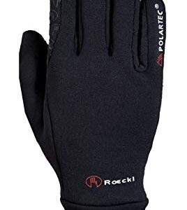 Kinder Winter Handschuh mit COMFORT CUT-Schnittführung und silikonisierter Innenhand für Reiten in Schwarz